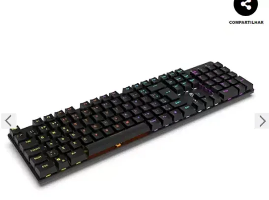 TECLADO MECÂNICO DUAL SHOCK RAINBOW SWITCH BLUE ​- GSHIELD