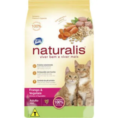 Ração Total Naturalis Frango e Vegetais para Gatos Adultos 1KG | R$ 12