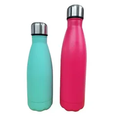 Kit 2 Garrafas Termicas Inox 500ml e 350ml (Verde/Pink)