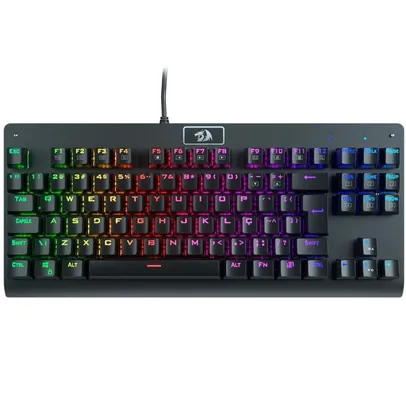 Teclado Mecânico Redragon Dark Avenger Switch Blue RGB C/Fio Preto