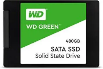 SSD WD Green, 480GB, SATA, Leitura 545MB/s, Gravação 430MB/s | R$ 340