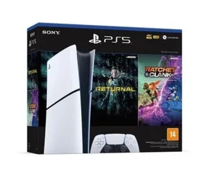 Console PlayStation 5 Slim Sony, SSD 1TB, Edição Digital, Com Controle Sem Fio DualSense, Branco + 2 Jogos Digitais