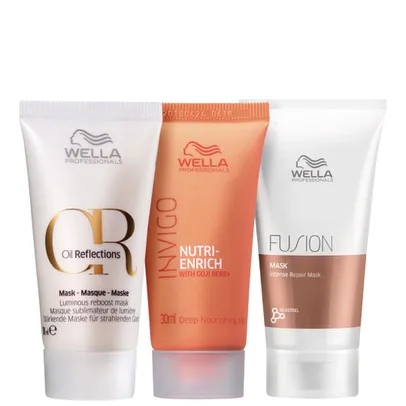 Kit Wella Professionals Triple Mini Masks (3 Produtos)