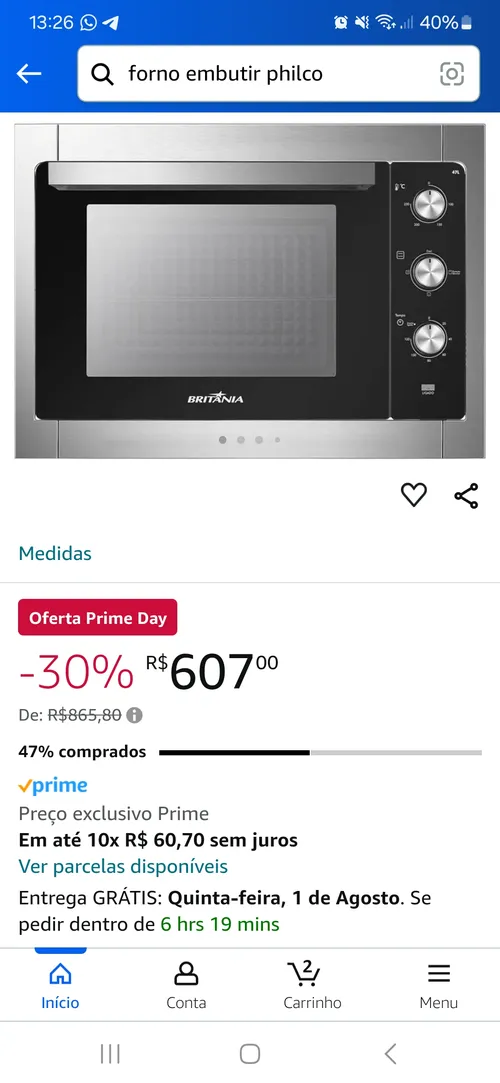 Imagem na descrição da promoção