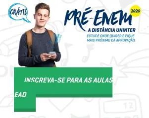 Curso preparatório EAD para o ENEM - Grátis