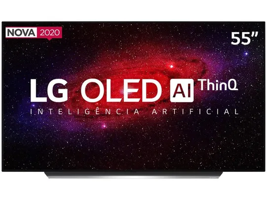 Smart TV 4K OLED IPS 55" LG OLED55CXPSA - Wi-Fi Bluetooth HDR Inteligência Artificial 4 HDMI | R$ 4859