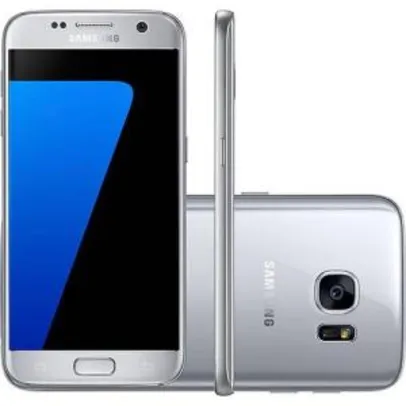 Smartphone Samsung Galaxy S7 Desbloqueado Tim Android 6.0 Tela 5.1" Octa-Core 2.3GHz + 1.6GHz 32GB 4G Câmera 12MP - Prata 