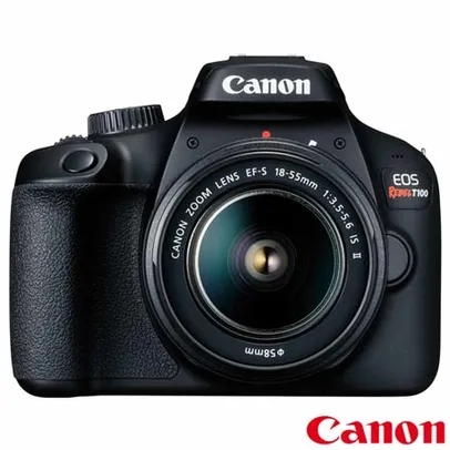 Saindo por R$ 1231: Câmera Digital Canon EOS Rebel T100 DSLR | Pelando