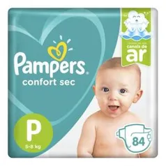 Fralda Descartável Pampers Confort Sec Bag Giga P 84 Unidades | R$ 40