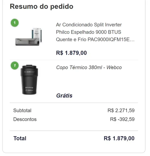 Imagem na descrição da promoção