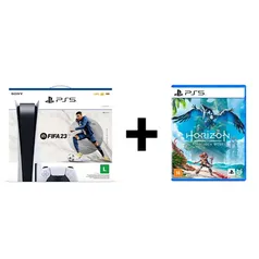 [Ame R$3952] Kit Console Playstation 5 Físico FIFA 23 + Horizon Forbidden West