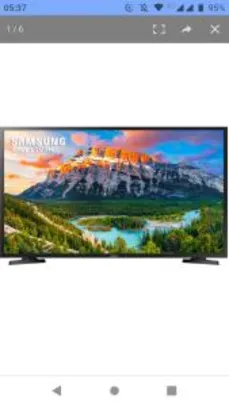 Smart TV LED 43" Samsung 43J5290 Full HD com Conversor Digital 2 HDMI 1 USB Wi-Fi Screen Mirroring + Web Browser - Preta