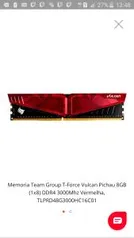 Memória ram 8gb 3000mhz vulcan | R$195