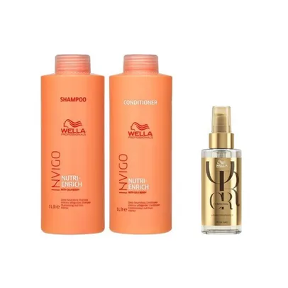 Kit Wella Shampoo E Condicionador Enrich + Oil Reflections