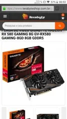 Placa de Vídeo Gigabyte Radeon RX 580 Gaming 8G GV-RX580 GAMING-8GD 8GB GDDR5