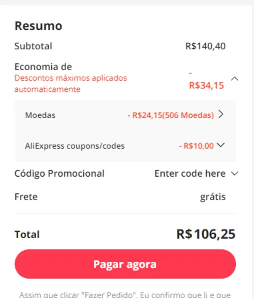 Imagem na descrição da promoção