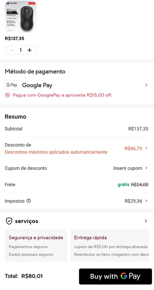 Imagem na descrição da promoção