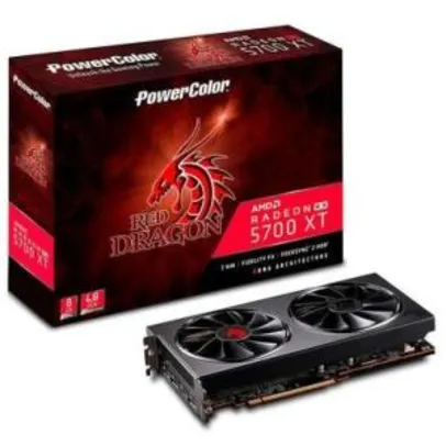 Placa de Vídeo PowerColor AMD Radeon Red Dragon RX5700 XT, 8GB, GDDR6 - AXRX 5700XT 8GBD6-3DHR/OC