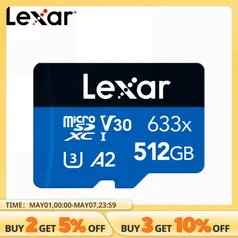 [Taxa Inclusa] Cartão Micro SD 128 GB Classe 10 Lexar 100MB