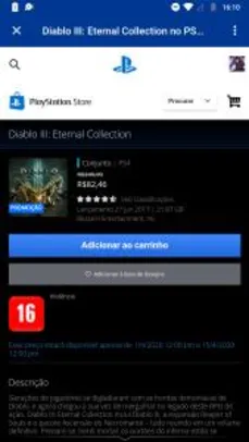 [PSN] Diablo III: Eternal Collection | R$82