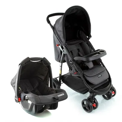 Carrinho Cosco Kids, Travel System Nexus, Preto Mescla