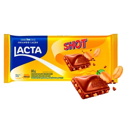 [Leve 4/ REGIONAL] Chocolate ao Leite com Amendoim Shot Lacta 80g