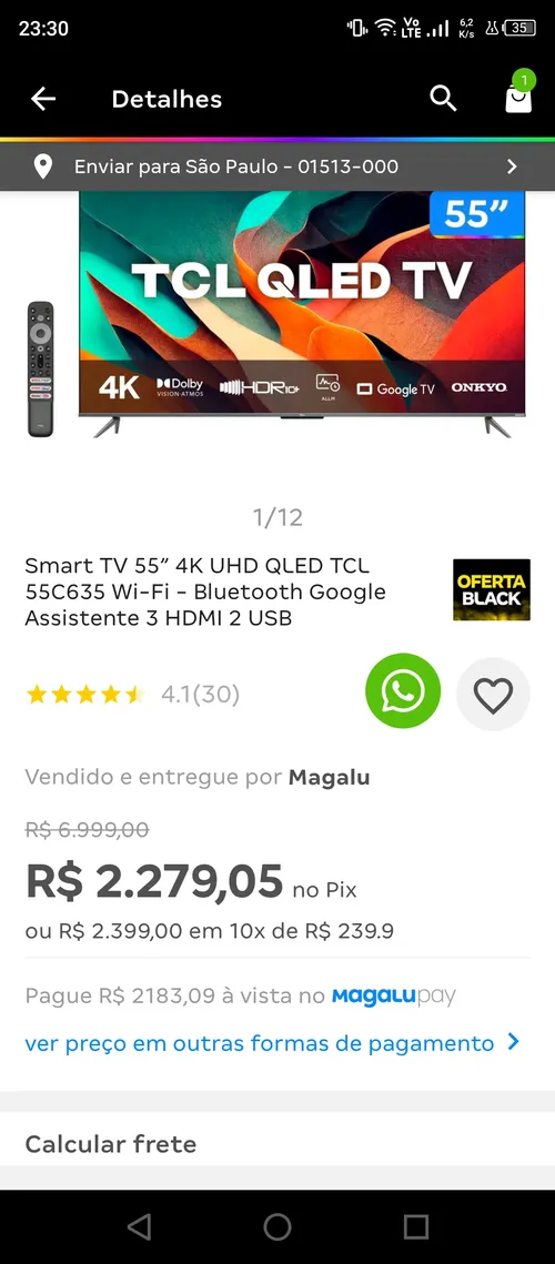 Imagem na descrição da promoção