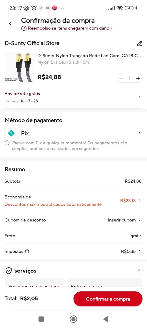 Imagem na descrição da promoção