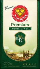 (REC) Café, Torrado e Moído, Estrada Real Premium, à Vácuo, 250g, 3 Corações