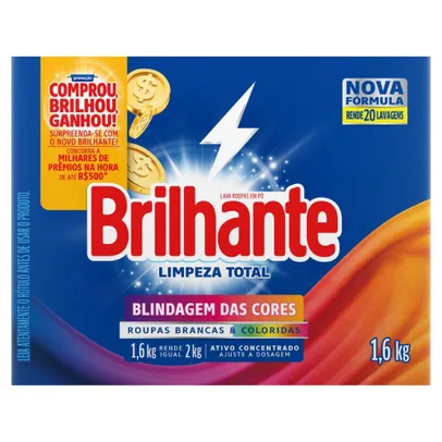 [APPL]Sabão em pó roupas brancas E coloridas ativo concentrado brilhante limpeza total caixa 1,6KG