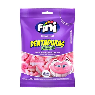 7 Bala De Gelatina Dentadura Citrica 90g Fini