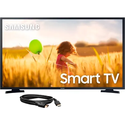 Samsung Smart TV LED 40'' Tizen FHD 40T5300 2020 + Cabo HDMI 1.4, High speed, c/Ethernet ( 3D ) c/ 3 metros | R$ 1700