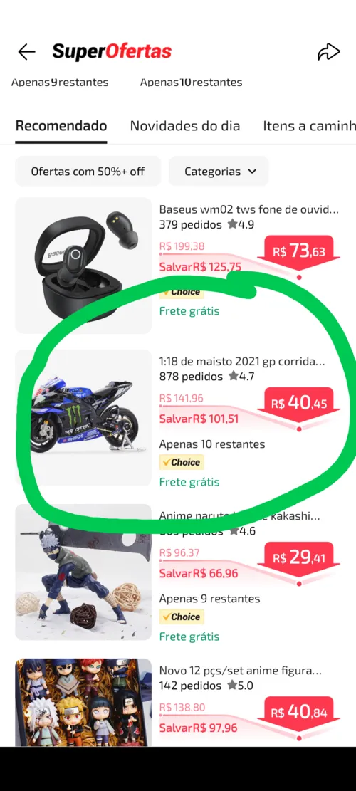 Imagem na descrição da promoção