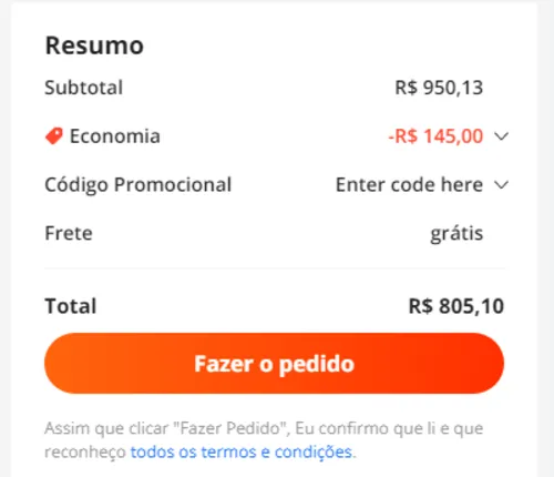 Imagem na descrição da promoção