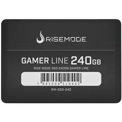 SSD SATA Rise Mode Line, 240GB, 2.5, Leitura 535MB/s, Gravação 435MB/s, Preto - RM-SSD-240