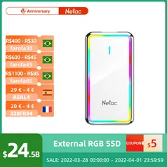 SSD Netac 500gb disco rígido externo ssd portátil 