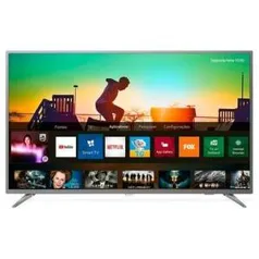 Smart TV Philips 58´ UHD 4K, 3 HDMI, 2 USB, Wi-Fi, HDR, Prata - R$2499