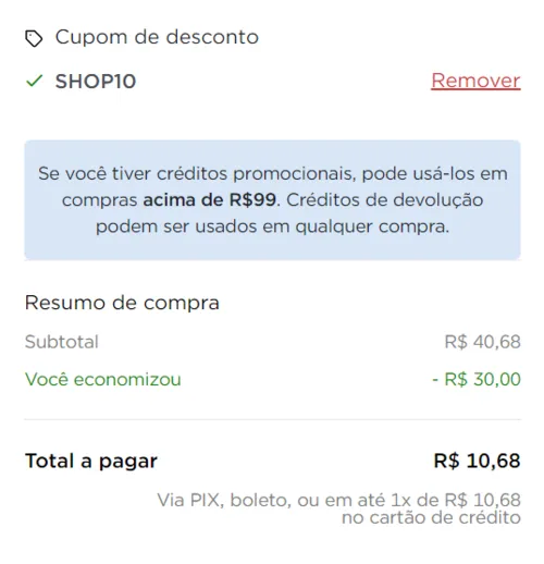 Imagem na descrição da promoção