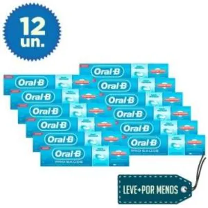 [Ricardo Eletro] 12 Cremes Dentais Oral-B Pró-Saúde com Escudo Anti-Açúcar - R$22
