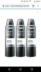 Kit Desodorante Antitranspirante Dove Sem Perfume Masculino Aerosol 150ml com 3 unidades - R$29