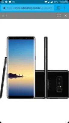 Smartphone Samsung Galaxy Note 8 Dual Chip Android 7.1 Tela 6.3" Octa-Core 128GB 4G Wi-Fi Câmera 12MP - Preto | R$2.639