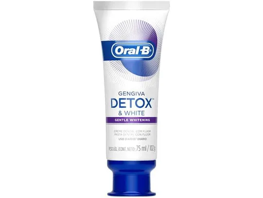 Creme Dental com Flúor Oral-B Gengiva Detox - Gentle Whitening 102g 