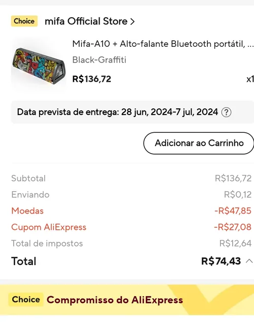 Imagen na descrição da promoção