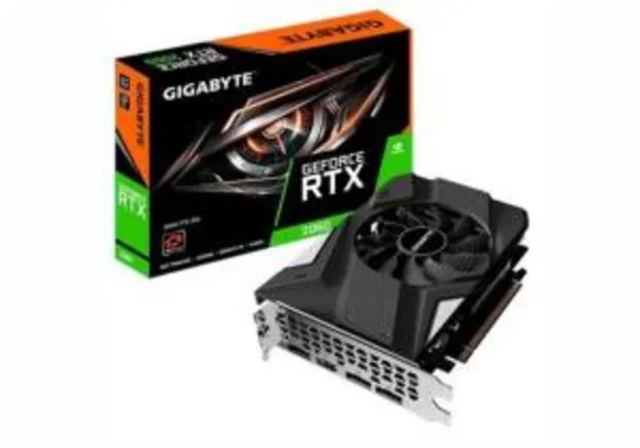 Placa de Vídeo Gigabyte NVIDIA GeForce RTX 2060 Mini ITX, 6GB, GDDR6 - GV-N2060IX-6GD | R$ 2.023