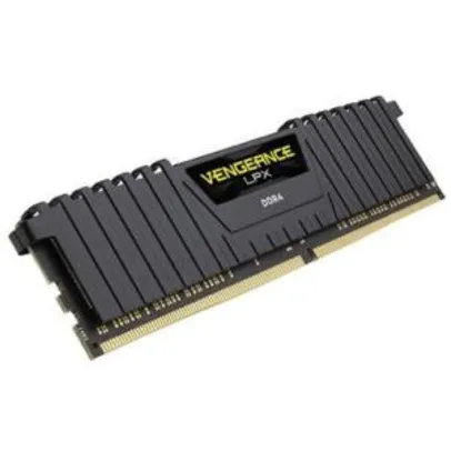 Memória Corsair Vengeance LPX, 4GB, 2400MHz, DDR4, CL14, Preto | R$130
