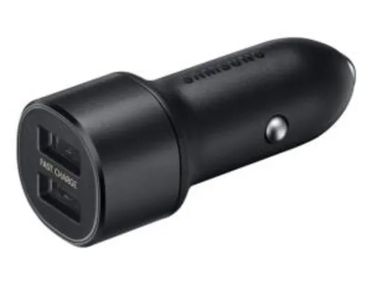 Carregador Veicular Ultrarápido (2 portas USB) - Preto - Samsung | R$59