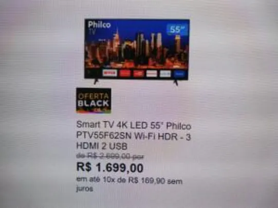 Smart TV 4K LED 55 Philco