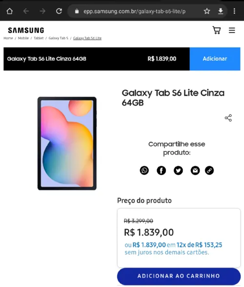 Imagem na descrição da promoção