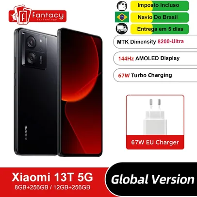 [Do Brasil] Xiaomi 13T Global 50MP IP68 Tela 6.67" AMOLED 144Hz MTK 8200