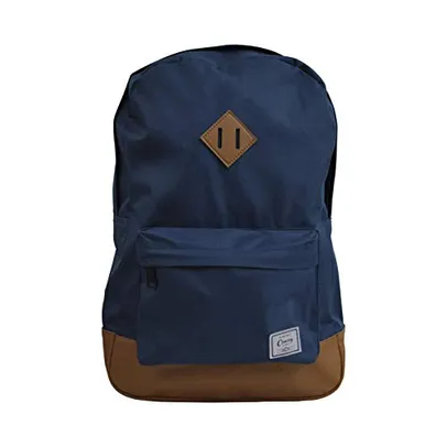 [PRIME] Mochila Casual, Poliester, Unissex, Azul Escuro | R$ 40